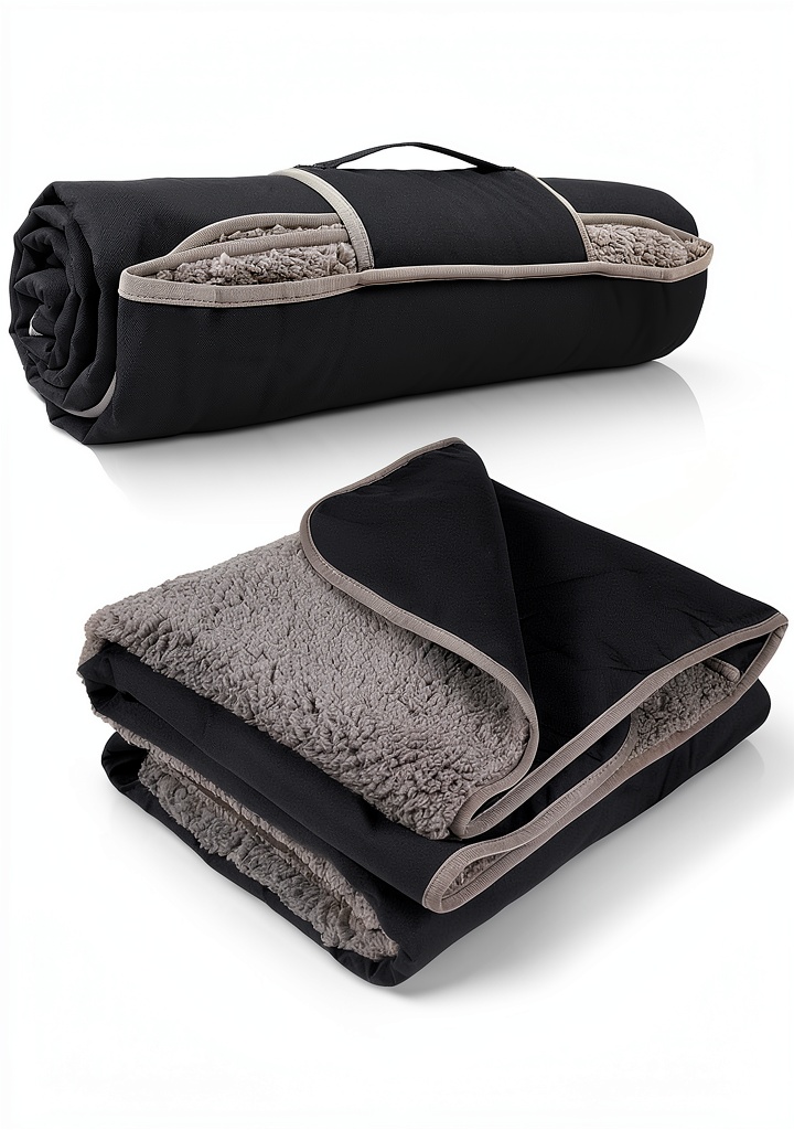 'Tirrinia waterproof camping blanket laid out on grass during a picnic'