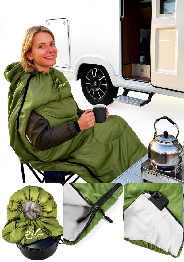 Sportneer Sleeping Bag Wearable Design All Seasons Adult-3