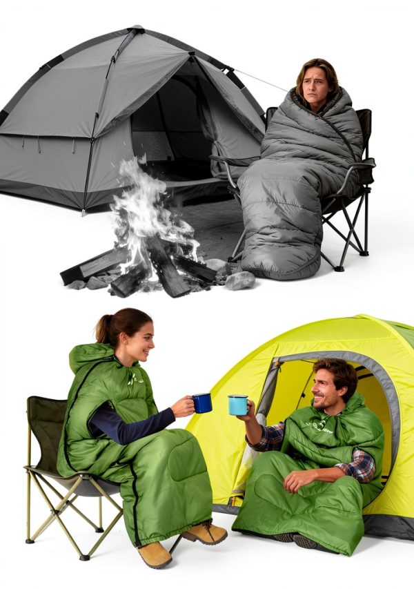 Sportneer Sleeping Bag Wearable Design All Seasons Adult-2