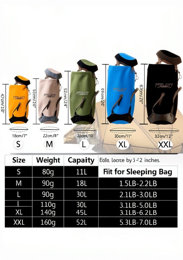 Frelaxy Compression Stuff Sack Camping Gear Space Saving-4