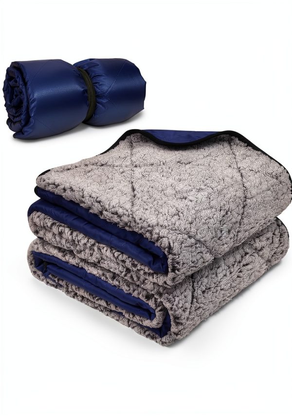 Tirrinia Camping Blanket Waterproof Sherpa Lined Outdoor-0