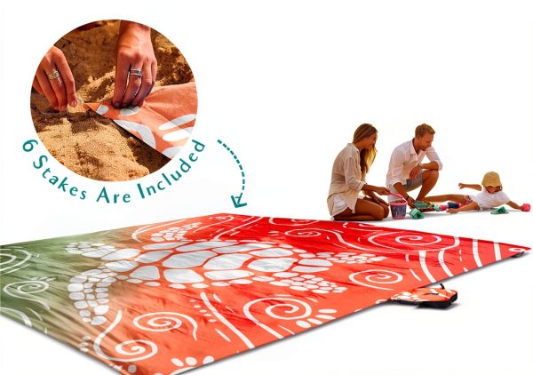 WEKAPO Beach Blanket Sandproof Lightweight Microfiber-5
