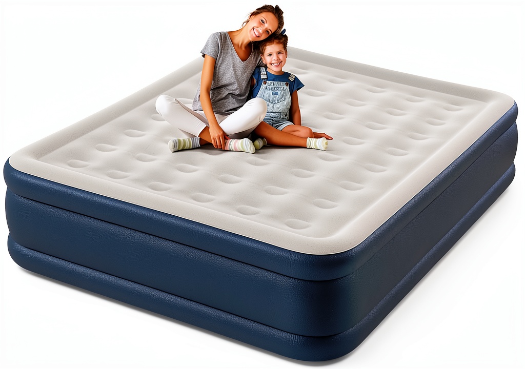 CHERIMOR California King air mattress inflated on a floor