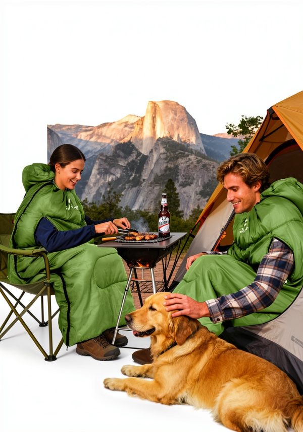 Sportneer Sleeping Bag Wearable Design All Seasons Adult-1
