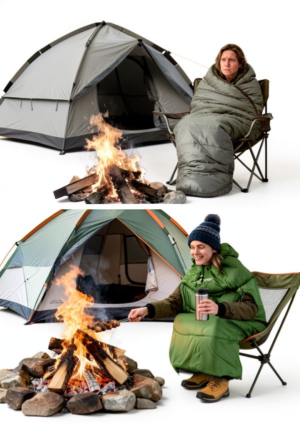 Sportneer Sleeping Bag Wearable Design All Seasons Camping-2