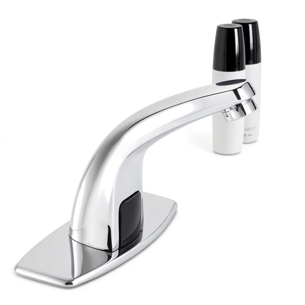 Electronic Touchless Bathroom Sink Faucet Haofy Deck Mount Sensor Tap-1