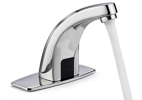 Touchless Faucet POMU Deck Mount Brass Sensor Bathroom Sink Chrome-0