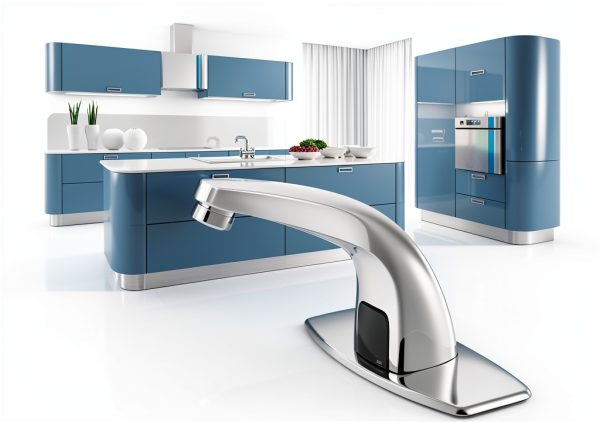 Electronic Touchless Bathroom Sink Faucet Haofy Deck Mount Sensor Tap-2