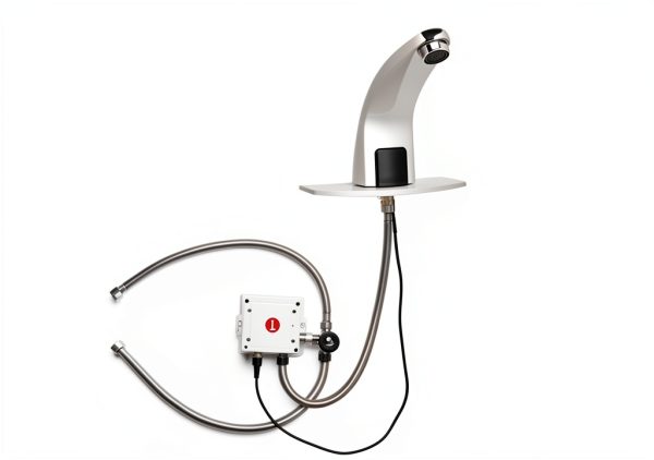 Electronic Touchless Bathroom Sink Faucet Haofy Deck Mount Sensor Tap-3