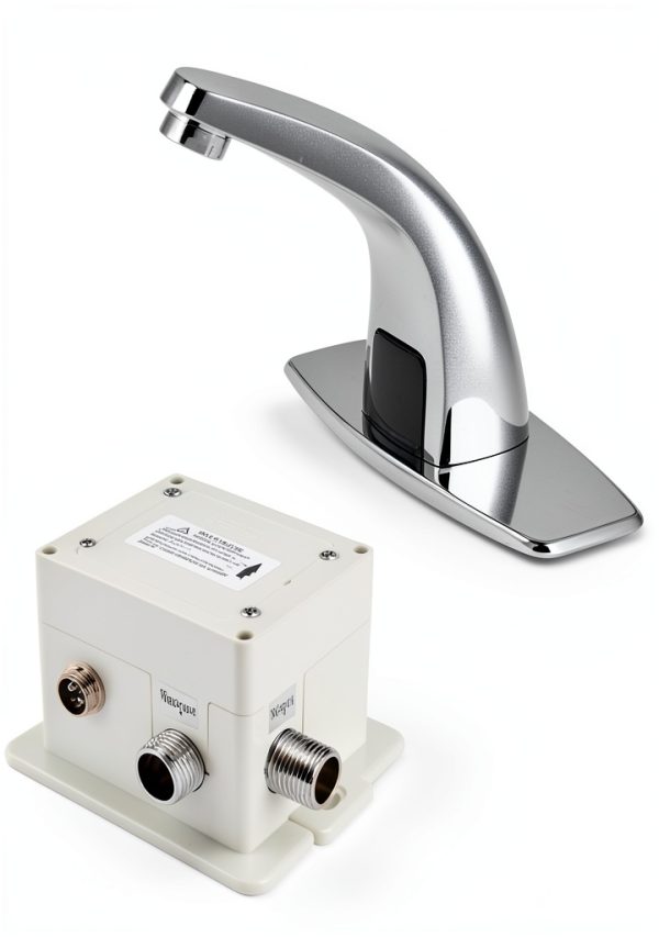 Electronic Touchless Bathroom Sink Faucet Haofy Deck Mount Sensor Tap-4
