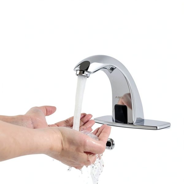 Touchless Bathroom Faucet AIKE AK7500 Polished Stainless Steel Tap-1