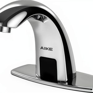 Touchless Bathroom Faucet AIKE AK7500 Polished Stainless Steel Tap-0