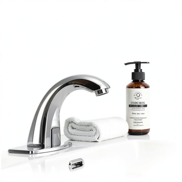 Touchless Bathroom Faucet AIKE AK7500 Polished Stainless Steel Tap-2