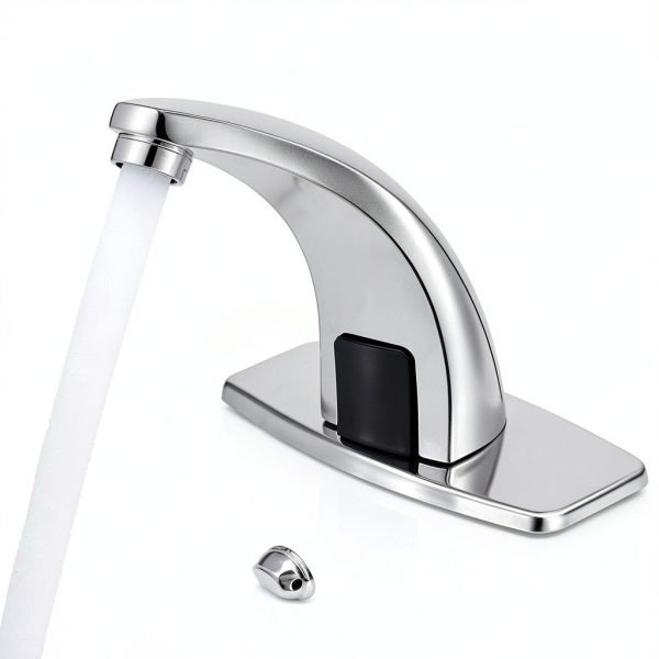 Single Hole Touchless Bathroom Sink Faucet Awlstar Chrome T0228-6