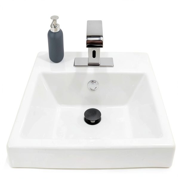 Automatic Sensor Touchless Bathroom Faucet, Modern Chrome Bathroom Faucet for Sink 1 Hole, Waterfall Single Hole Bathroom Sink Faucet Stainless Steel, Hands Free Motion Sensor Lavatory Faucet-7